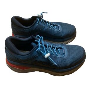 Hoka Bondi 7 men's running shoes Real Teal/Outer Space Size:11.5 2E (wide)